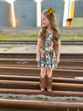 Load image into Gallery viewer, Patchwork Mini Drop Twirl Dress (Choose Your Print)