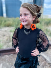 Load image into Gallery viewer, Solid Mesh Bishop Sleeve Top